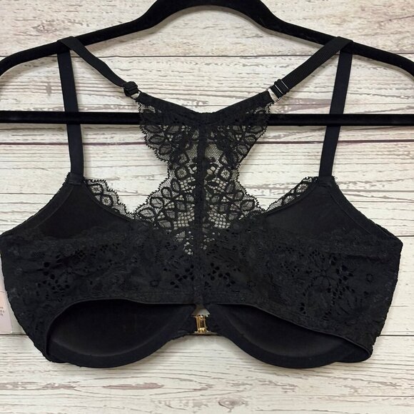 Auden Racerback Push Up Demi Coverage Bra w Front Clasp Closure 34DD - Picture 4 of 7